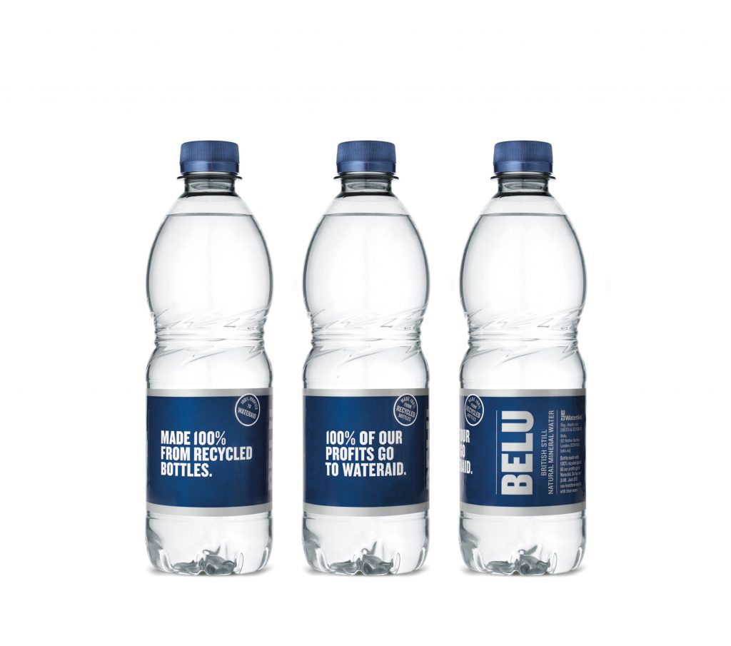 Bottles made 100% from recycled bottles